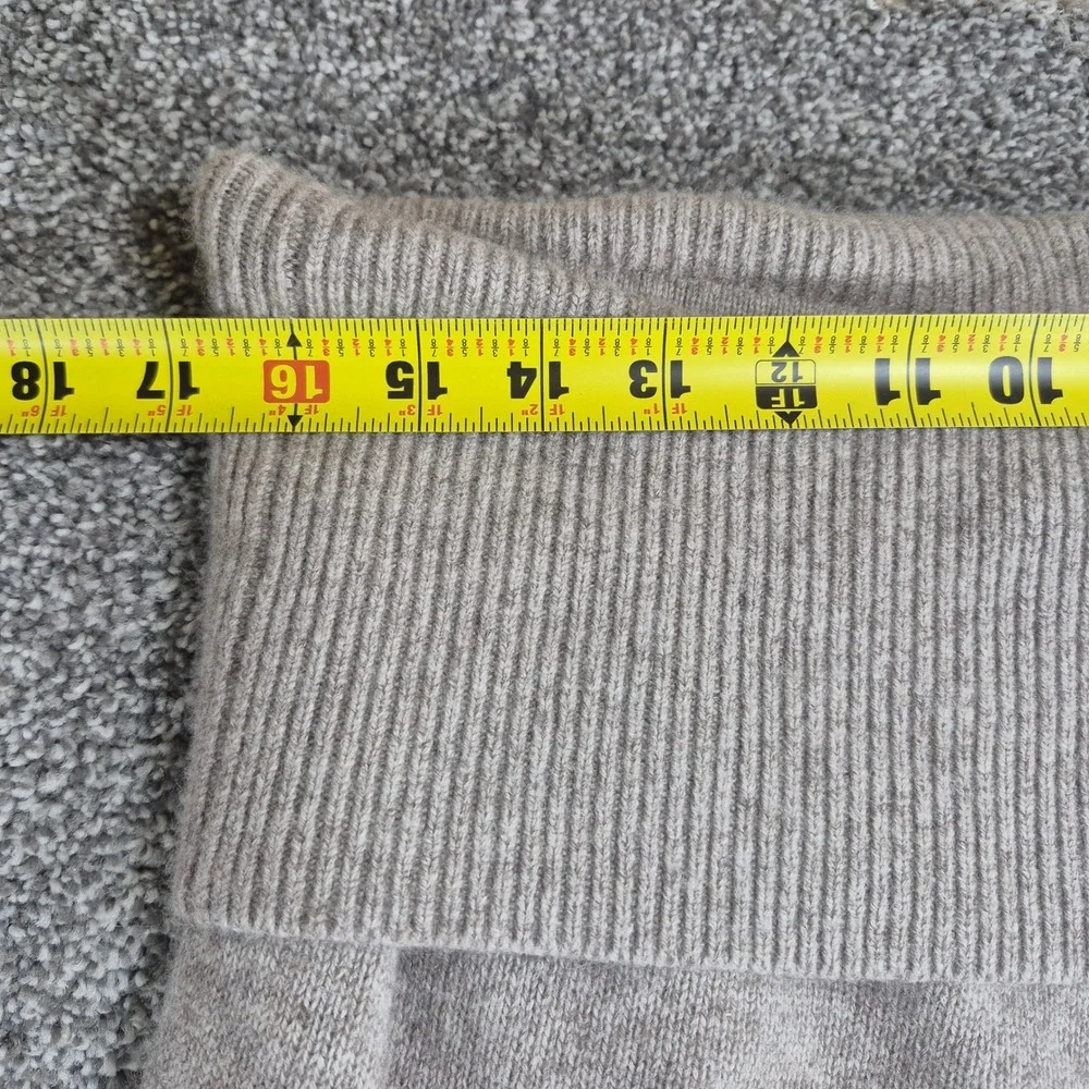 SKIMS Wool Cashmere Foldover Pants Womens Medium Taupe Wide Leg Cozy Lounge